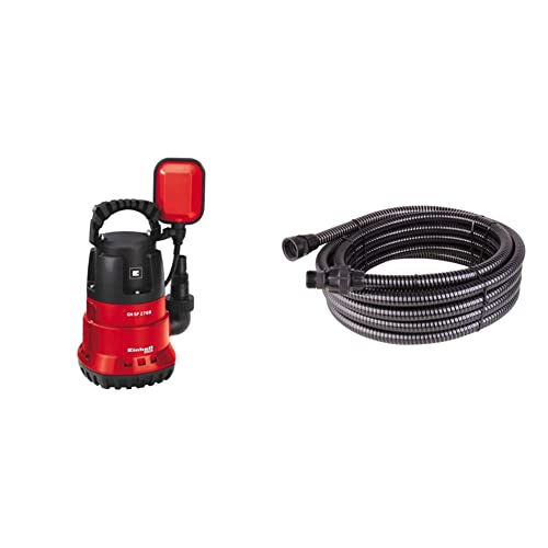 Einhell Tauchpumpe GC-SP 2768 (270 W, max. 6.800 l/Std, bis zu 5 mm Partikelgröße) & T.I.P. 31008 Entwässerungsschlauch Schlauch für Tauchpumpen, Gartenpumpen, Teichaußenfilter 10 m von Einhell