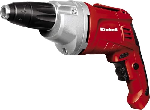 Einhell TH-DY 500 E Trockenbauschrauber (230V, 500W, 0-2.200 1/min, Auto-Start-Stop Getriebe, Alu-Getriebekopf, magnetische Bitaufnahme, Gürtelhaken) von Einhell