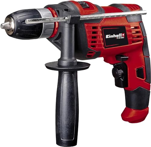 Einhell Schlagbohrmaschine TC-ID 550 E (550 W, Drehzahlregelelektronik, Drehzahlvorwahl, Rechts-/Linkslauf, Metall-Tiefenanschlag, Zusatzhandgriff) von Einhell