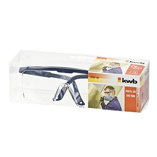 KWB 49378610 – Schutzbrille mit CD-Rahmen, gelbe Anti-Nebel-Gläser, Polycarbonat, UV 400 Schutz, optischer Grad 1 von kwb