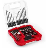 L-case 40-tlg. Bit- und Bohrer-Set (25-mm-Bits, Schnellwechselbithalter, Steckschlüssel, Senker, Metall-, Stein- und Holzbohrer inkl. von Einhell