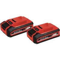 Original Einhell 4 Ah Power X-Change plus Akku (18 v, Li-Ion, universell verwendbar für alle PXC-Geräte, Ladestandskontrolle, Twin-Pack, inkl. 2x 4 von Einhell