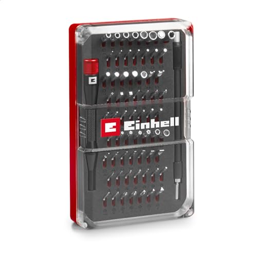 Original Einhell 66-tlg. Präzisions- und Elektronik-Reparatur-Set (mit Präzisionsbits, Präzisionsstecknüssen, Schraubendreher-Bithalter, flexibler 150-mm-Verlängerung, Adapter) von Einhell