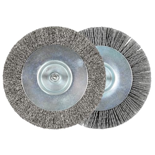 Original Einhell Fugenbürsten-Set (10/6mm) (Fugenreiniger-Zubehör, passend für Einhell Fugenreiniger, Durchmesser 110 mm, inkl. 1x Stahldrahtbürste, 1x Nylonbürste) von Einhell