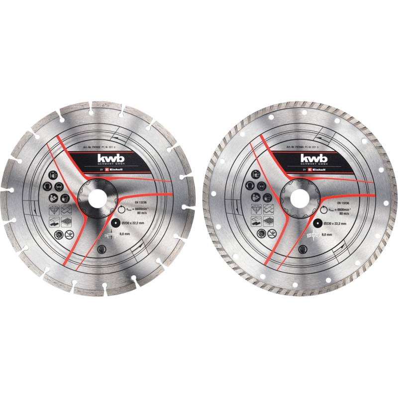 kwb by Einhell Diamant-Trennscheiben-Set 230 mm 2-tlg. von Einhell