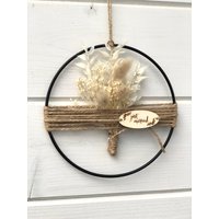 Trockenblumenkranz 18cm | Flower Hoop Natur-Weiß Weihnachtsgeschenk von EinklangDesign