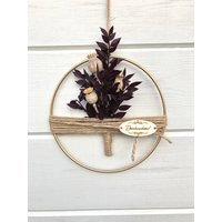 Trockenblumenkranz 18cm | Flower Hoop Rotbrauner Ruskus Mit Mohn Weihnachtsgeschenk von EinklangDesign