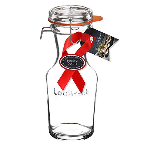 EINKOCHWELT 221-000LEK6EW01 Carafe Lock-EAT 1,0L mit Glasdeckel, klar von Einkochwelt