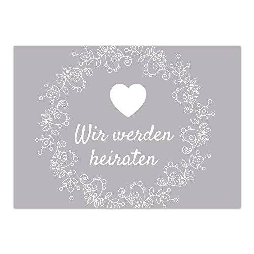 Einladungskarten Manufaktur Hamburg 10 x Save the Date Karten mit Umschlag/Wir werden heiraten Vintage dezent grau/Hochzeit/Liebe/Heirat/Einladung Einladungskarten Manufaktur Hamburg 10 x Save the Date Karten mit Umschlag/Wir werden heiraten Vintage dezent grau/Hochzeit/Liebe/Heirat/Einladung von Einladungskarten Manufaktur Hamburg