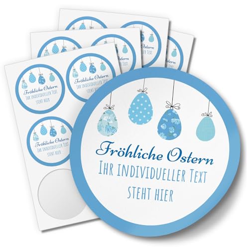 24 INDIVIDUELLE runde Etiketten für Ostern SELBER GESTALTEN: Personalisierte Aufkleber für Frohe Ostern, Geschenke, Ostereier, Hase, für Namen, Produkte, Gläser, basteln, Deko, Osternest, Ostergrüsse von Einladungskarten Manufaktur Hamburg