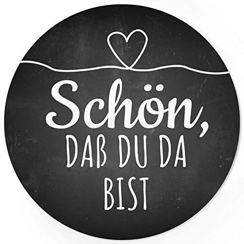 24 runde Design Etiketten - Schön, dass Du da bist Aufkleber für Gastgeschenke - Motiv: Tafel-Look mit Herz 24 runde Design Etiketten - Schön, dass Du da bist Aufkleber für Gastgeschenke - Motiv: Tafel-Look mit Herz von Einladungskarten Manufaktur Hamburg
