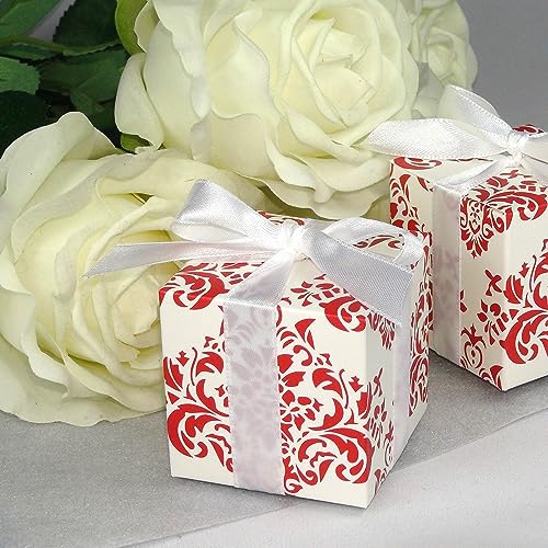 EinsSein 12x Kartonage Morocco mit Band Gastgeschenke Gastgeschenk Hochzeit Hochzeitsmandeln Bonboniere Kartonagen Geschenkboxen Geschenkbox Schachtel Mandeln Giveaways Wedding Favours Zuckermandeln von EinsSein