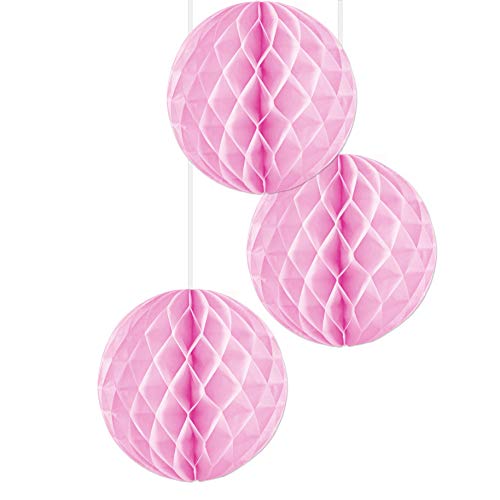 EinsSein 3 x Honeycomb WABENBÄLLE Supreme rosa DM 30cm Hochzeit Wedding Wabenball Dekoration Lampion von EinsSein