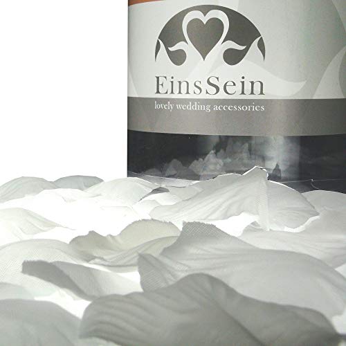 EinsSein 500x Rosenblüten Rosenblätter Weiss 5cm Streukörbchen Blumenkinder Streukorb Dekoration Streudeko Tischdeko Party Hochzeit von EinsSein