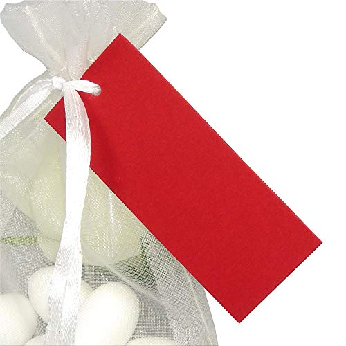 EinsSein 50x Geschenkanhänger Basic rot Geschenkkärtchen Tischkarten Hochzeit Party von EinsSein