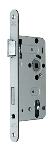 BKS Standard Zimmer Türschloss für Profilzylinder 55/72/8, Stulp: 20 x 235mm abgerundet, DIN Links incl. SN-Montageset von Einsteckschlösser