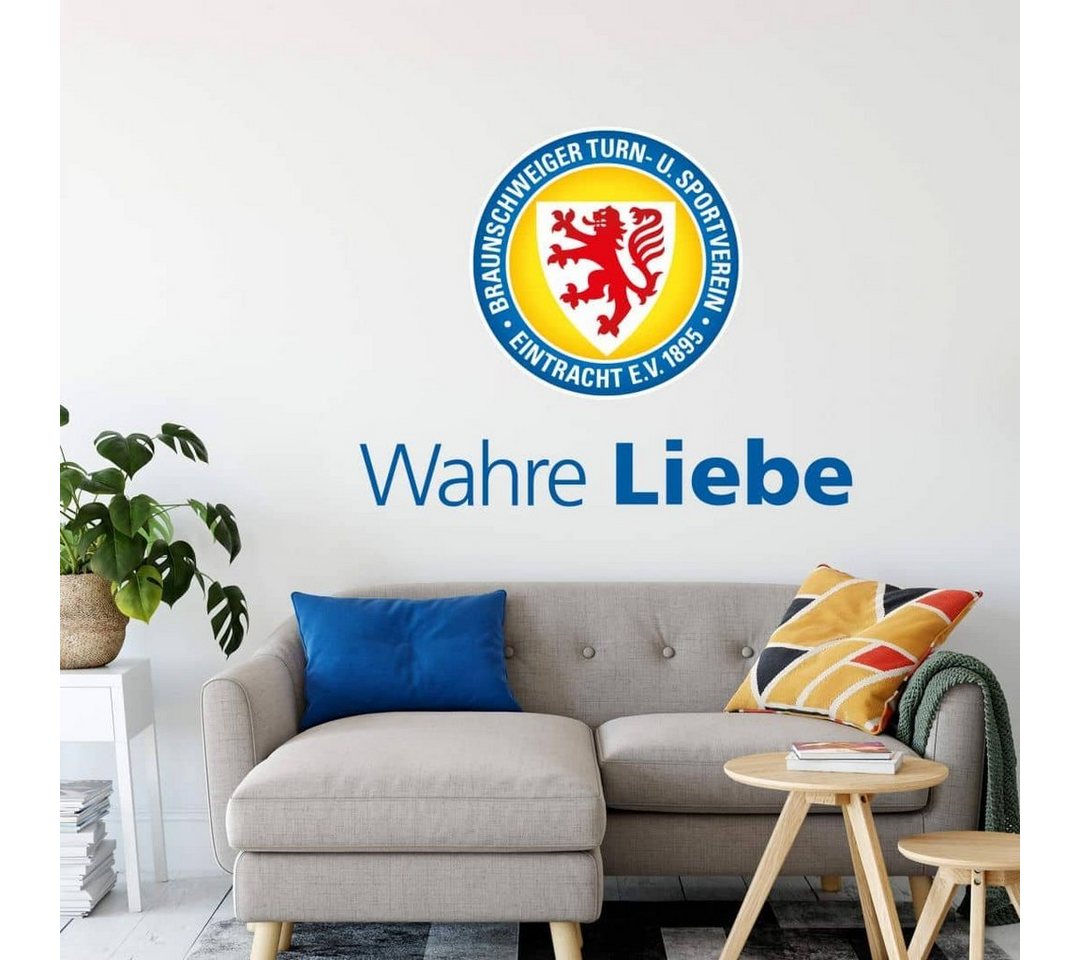 Eintracht Braunschweig Wandtattoo Fußball Wandtattoo Eintracht Braunschweig Wahre Liebe Löwenstadt Merch, Wandbild selbstklebend, entfernbar von Eintracht Braunschweig