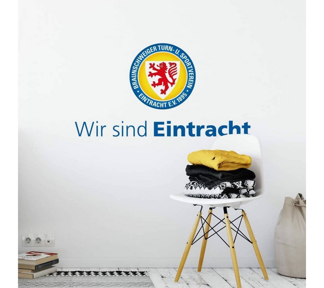 Eintracht Braunschweig Wandtattoo Fußball Wandtattoo Wir sind Eintracht Braunschweig 1895 Logo Löwe Wappen, Wandbild selbstklebend, entfernbar von Eintracht Braunschweig