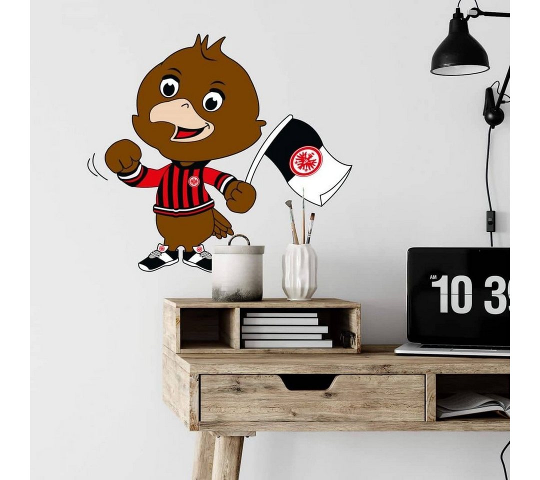 Eintracht Frankfurt Wandtattoo Fußball Wandtattoo Eintracht Frankfurt Flagge Vogel Junior Adler Maskottchen, Wandbild selbstklebend, entfernbar von Eintracht Frankfurt