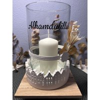 Windlicht Häuserrand, Personalisiert von EinzigArtigbyIvonne