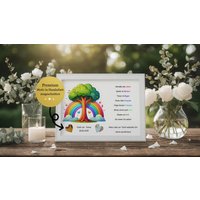Personalisierte Geldgeschenk Idee Zur Taufe Einzigartiges Taufgeschenk Mit Namen Regenbogen Baum Spruch Erinnerung Geschenk Junge Mädchen von EinzigartigeIdeen