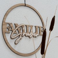 Personalisierter Türkranz, Holzkranz Personalisiert Mit Familienname | Familie Holzloop Holzschild Acryl Zweilagig Personalisierter Türkranz, Holzkranz Personalisiert Mit Familienname | Familie Holzloop Holzschild Acryl Zweilagig von Einzigoatig
