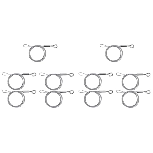 Eioeeklop 10-Teiliges Draht-Set zum Aufhängen Von Bildern, 2 M X Φ1,5 mm, Edelstahl mit Verstellbarem Drahthaken und Schienenformhaken von Eioeeklop