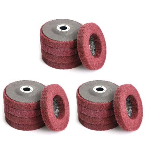 Eioeeklop 15Pcs 4 Nylon Fiber Flap Disc Polierschleifscheibe, Scheuerschwamm Polierscheibe für Winkelschleifer Eioeeklop 15Pcs 4 Nylon Fiber Flap Disc Polierschleifscheibe, Scheuerschwamm Polierscheibe für Winkelschleifer von Eioeeklop