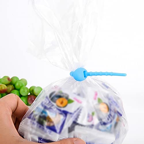 Eioeeklop 20 Stücke Lebensmittel Qualität Silikon Beutel Kabel Binder Kabel Reißverschluss Twist Allzweck von Eioeeklop