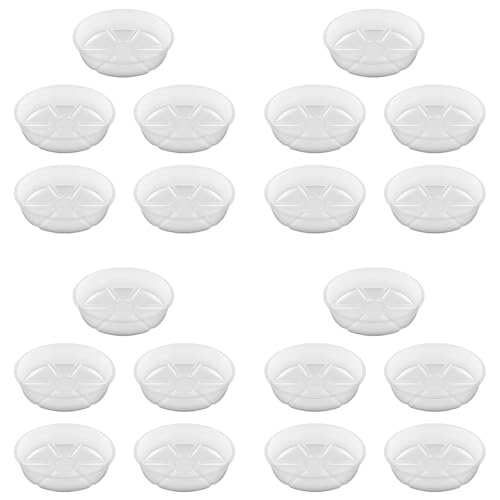 Eioeeklop 20Er-Pack Pflanzenuntersetzer, Tropfschale, 15,2 cm, Durchsichtige Blumentopf-Untersetzer Aus Kunststoff für Zimmerpflanzen, Pflanzentropfschale für Töpfe von Eioeeklop