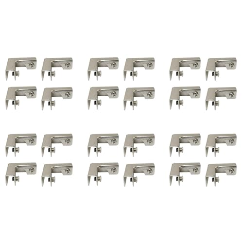 Eioeeklop 24 Stück L Typ Glasbefestigungsclip 2-Wege-Glasverbinder für 6-10 mm Möbelbeschläge Glaszubehör Eioeeklop 24 Stück L Typ Glasbefestigungsclip 2-Wege-Glasverbinder für 6-10 mm Möbelbeschläge Glaszubehör von Eioeeklop