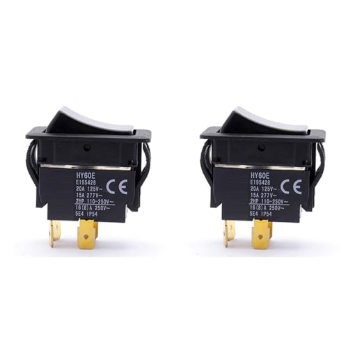Eioeeklop 2X HY60E 4-Poliger 20 A 125 V/250 V 2 PS Industrieller ein-/Aus-Wipp-Druckschalter Eioeeklop 2X HY60E 4-Poliger 20 A 125 V/250 V 2 PS Industrieller ein-/Aus-Wipp-Druckschalter von Eioeeklop