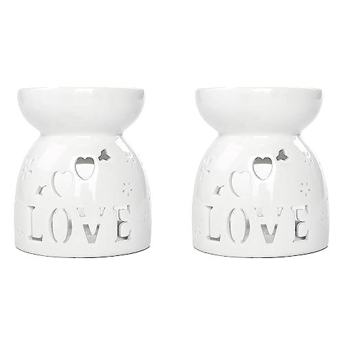 Eioeeklop 2X Keramik Diffusor Kerzen Keramik Verbrennung ÄTherische Öle Diffusoren Aromatische Lampe -Love Eioeeklop 2X Keramik Diffusor Kerzen Keramik Verbrennung ÄTherische Öle Diffusoren Aromatische Lampe -Love von Eioeeklop