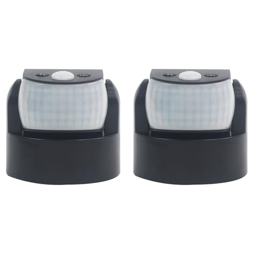 Eioeeklop 2X Wasserdichter Doppel-Infrarotsonden-Bewegungsmelder IP65 AC 220V-240V PIR-Bewegungsmelder Automatik 120°Schwarz von Eioeeklop