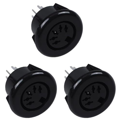 Eioeeklop 3X Female 5-Pin DIN-Stecker Plattenmontage Tastatur Kabel Stecker Adapter von Eioeeklop