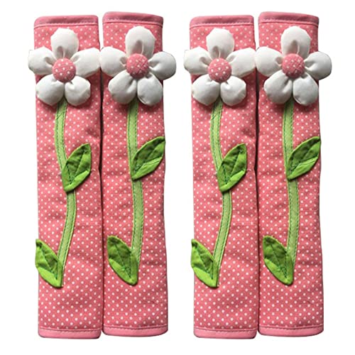 Eioeeklop 4 STÜCKE Pastoralen Polka Dot TüR/KüHlschrank Abdeckung KüHlschranktüR Handschuhe Wohnkultur KüChe ZubehöR Rosa von Eioeeklop