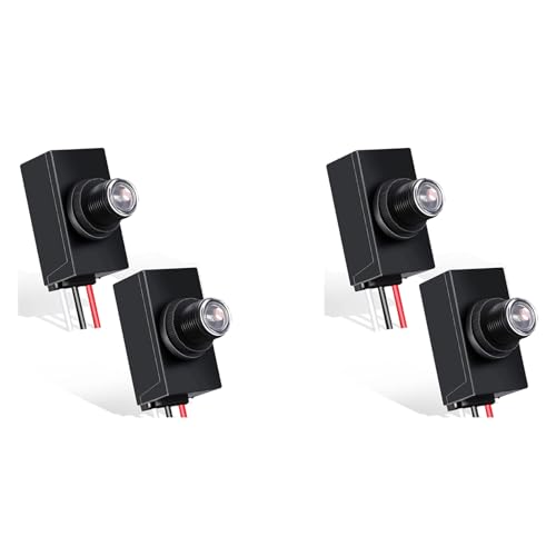Eioeeklop 4 Stück Dämmerungs- Bis Morgendämmerungssensor für Außenbeleuchtung, 120-277 V, Fotoelektrischer Schalter, Fotozellen-Lichtsensor Eioeeklop 4 Stück Dämmerungs- Bis Morgendämmerungssensor für Außenbeleuchtung, 120-277 V, Fotoelektrischer Schalter, Fotozellen-Lichtsensor von Eioeeklop