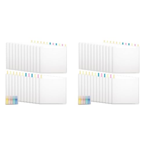 Eioeeklop 48 Stück Sammelalbum-Papier-Aufbewahrungsorganisator, 12 X 13 Transparenter Sammelalbum-Papier-Organizer mit 100 Stück Selbstklebenden Registerregistern Eioeeklop 48 Stück Sammelalbum-Papier-Aufbewahrungsorganisator, 12 X 13 Transparenter Sammelalbum-Papier-Organizer mit 100 Stück Selbstklebenden Registerregistern von Eioeeklop