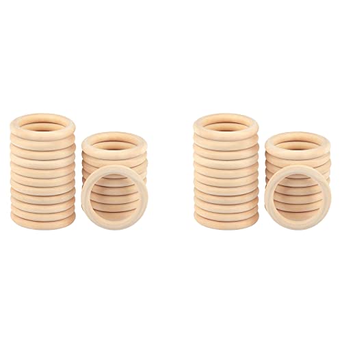 Eioeeklop 60 Stück 70mm Ringe, Ringe Kreise für DIY, Makramee Pflanzen Aufhänger, Ornamente und Schmuck Herstellung von Eioeeklop