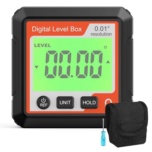 Eioeeklop Digitales Winkelmessgerät mit Magnetischer Elektronischer Wasserwaage, Winkelmesser, Neigungsmesser, Holzbearbeitungswerkzeuge, A von Eioeeklop