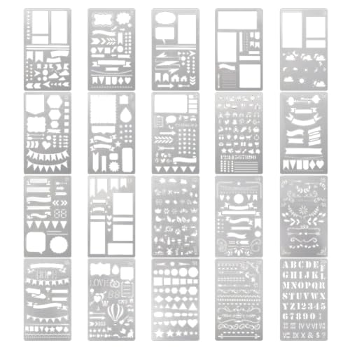 Eioeeklop Junk Journaling Schablone Junk Journaling Schablone Set Scrapbooking-Schablonen 1-20 Eioeeklop Junk Journaling Schablone Junk Journaling Schablone Set Scrapbooking-Schablonen 1-20 von Eioeeklop