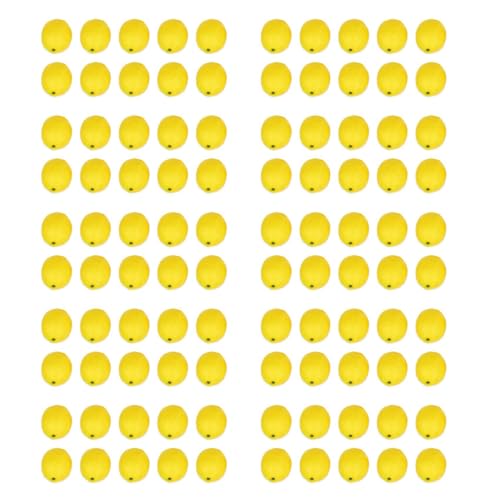 Eioeeklop Künstliche Früchte für Zuhause, Haus, Küche, Dekoration, künstliche lebensechte Simulation, gelbe Zitrone, 100-teiliges Set von Eioeeklop