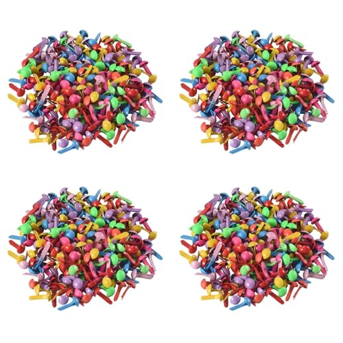 Eioeeklop Los Von 800 Mini Pariser Befestigungen Mehrfarben Papier Handwerksstempeln Scrapbooking Heimwerker-Werkzeug 4,5mm von Eioeeklop