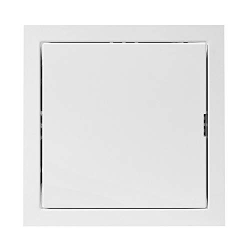 Metall Revisionsklappe 15x15 cm - Serviceklappe zur Inspektion und Abdeckung - 150x150mm Revisionstür - Inspektionstür Zugangstür Wartungsklappe - Stahl Verzinkt Weiß von EUROPLAST