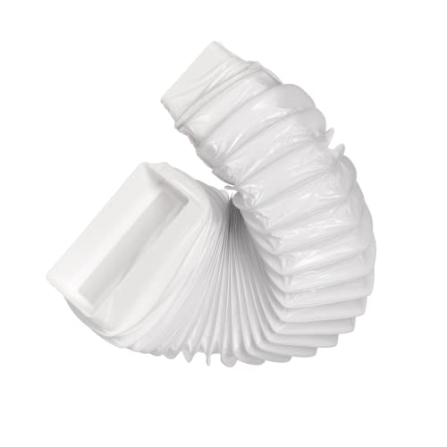 Flexibler Schlauch, rechteckig, 110 x 55 mm, 50 cm Länge, Weiß von EUROPLAST