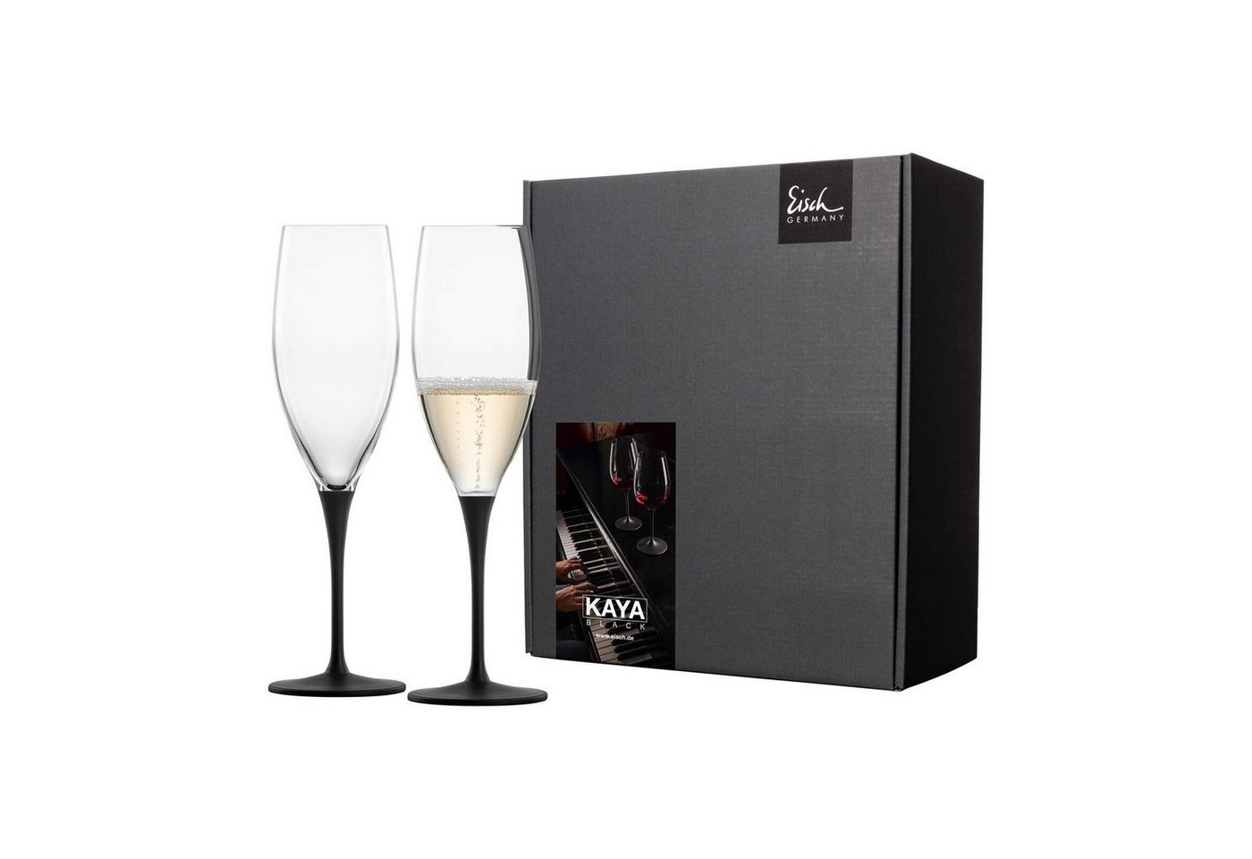 Eisch Germany Champagnerglas Kaya Champagnergläser schiefer 278 ml 2er Set, Glas Eisch Germany Champagnerglas Kaya Champagnergläser schiefer 278 ml 2er Set, Glas von Eisch Germany