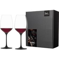 Eisch Germany Rotweinglas "KAYA BLACK", (Set, 2 tlg., 2 Rotweingläser im Geschenkkarton), in Handarbeit, Schiefer- Glasur veredel, 600 ml, 2tlg.,Made in Germany von Eisch Germany
