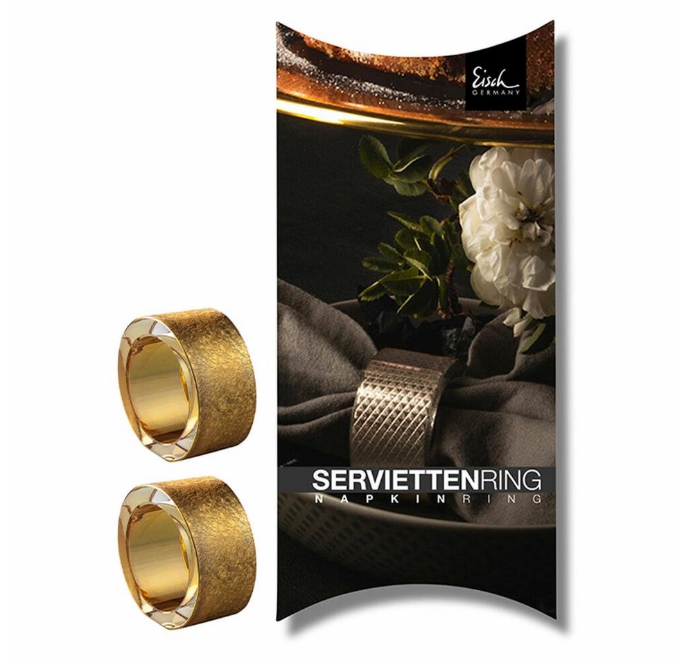 Eisch Germany Serviettenring 2er Set Gold Rush 50 mm, Glas von Eisch Germany