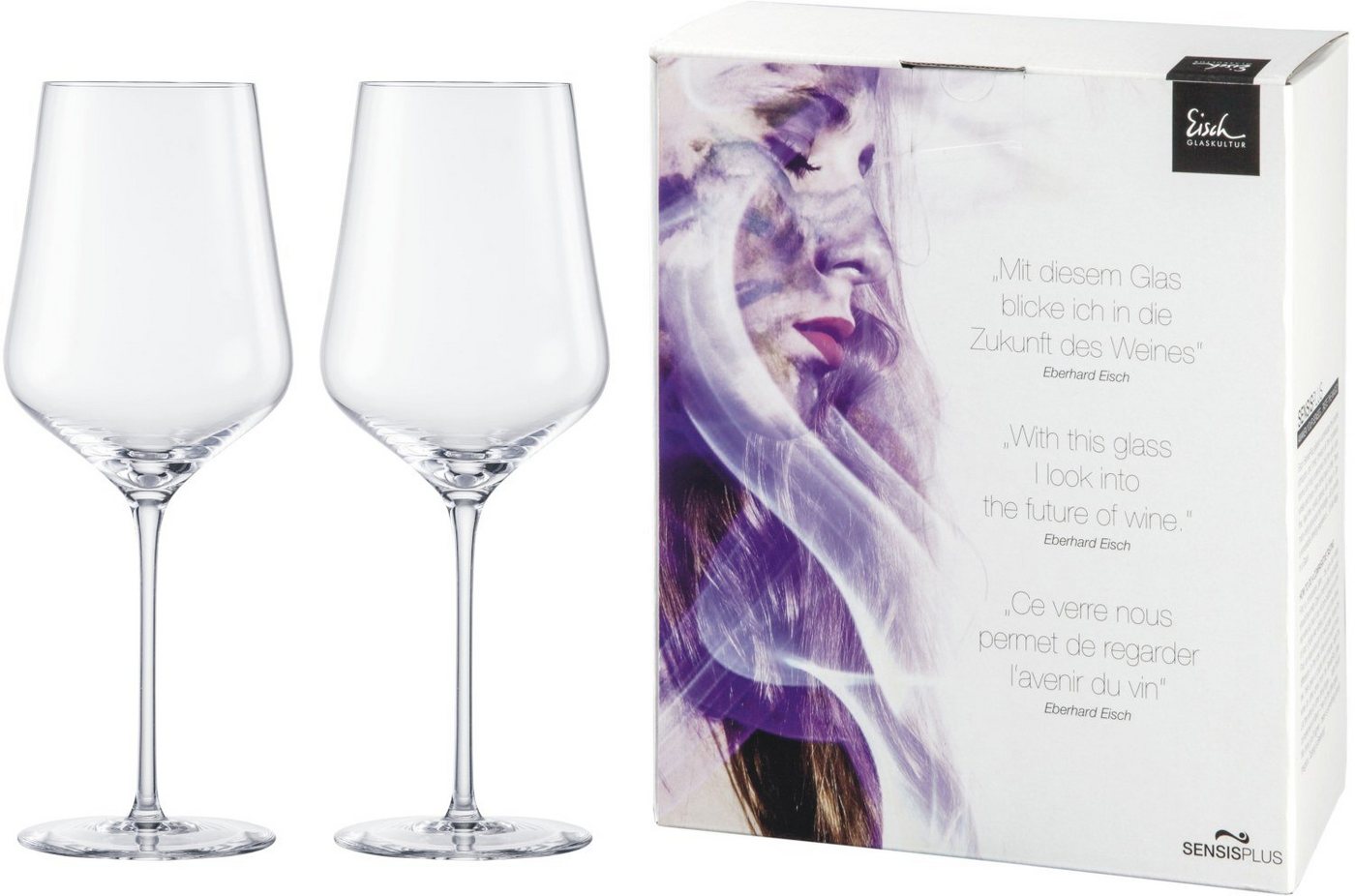 Eisch Germany Weinglas Sky SensisPlus Bordeaux 2er Geschenkkarton, Kristallglas von Eisch Germany