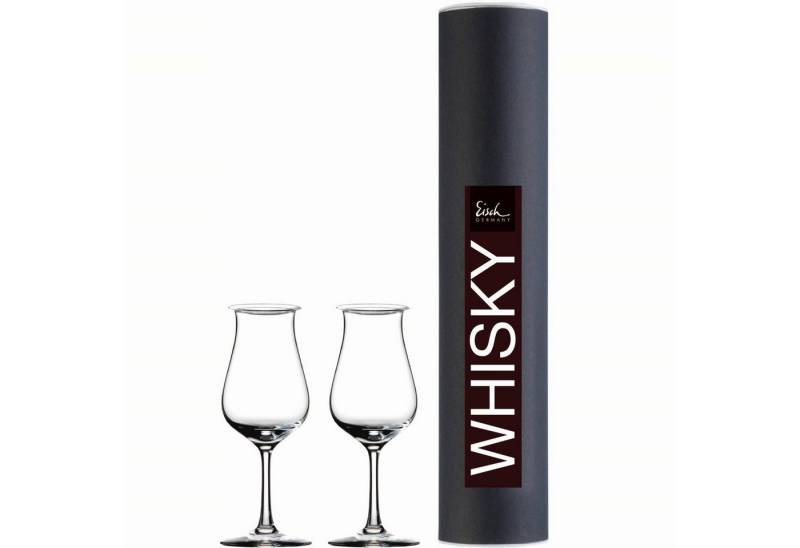 Eisch Germany Whiskyglas Jeunesse 2er Set in Geschenkröhre, Kristallglas, Inklusive Aromadeckel von Eisch Germany